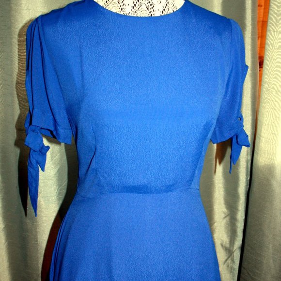EUC Saphire Blue flared dress - Picture 1 of 2